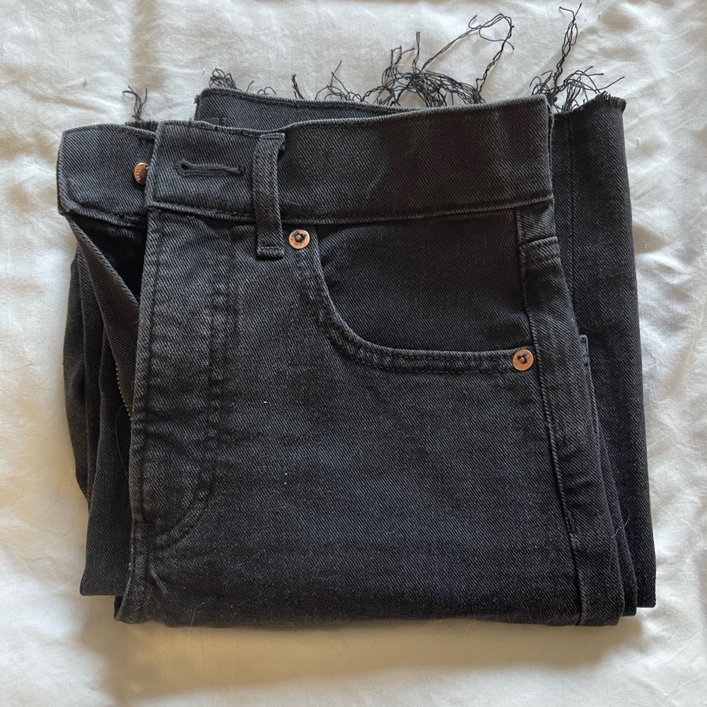 Express cropped high rise black jeans